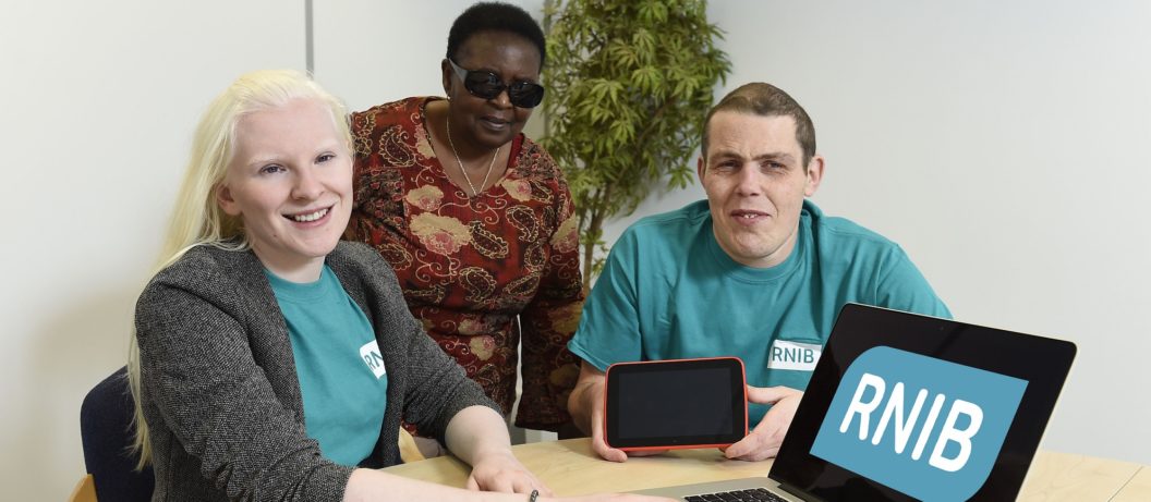 group around a table, rnib training